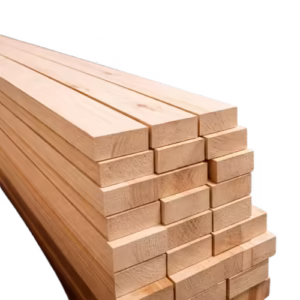 Stacked wooden planks